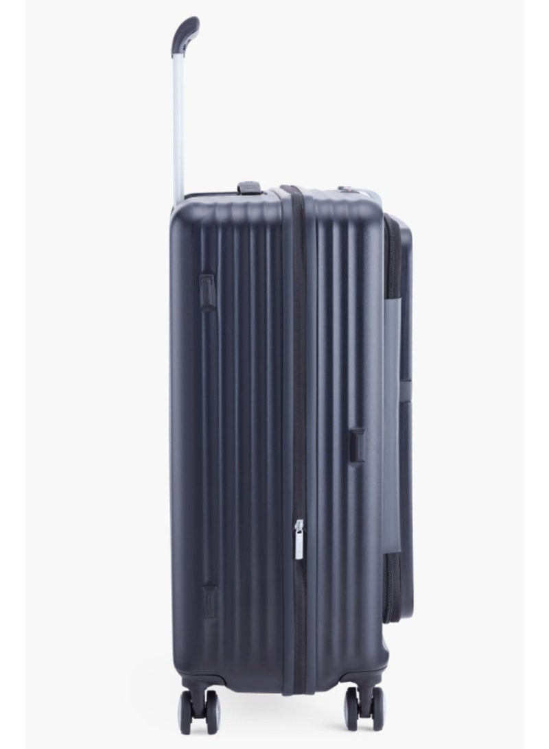 AMERICAN TOURISTER Trento + Suitcase, Check-In Size 68 cm / 25 inch, 4 Spinner Wheels, Hard Top, Polycarbonate, Black|2 In 1 Optimov™ Shock Absorbing Wheels|Book Opening|Expandable|TSA Lock|Waterproof Section - 3 Years International Warranty - Image 3